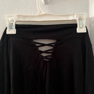 AMERICAN EAGLE Soft & Sexy Off The Shoulder Black Long Sleeve